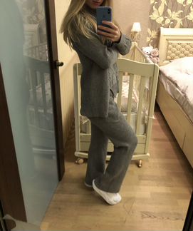 Костюм спортивный вязаный свитер брюки