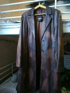 Плащ женский кожа