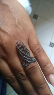 Серебряное необычное кольцо