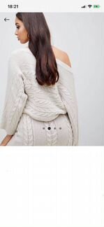 Костюм вязаный молочный ASOS