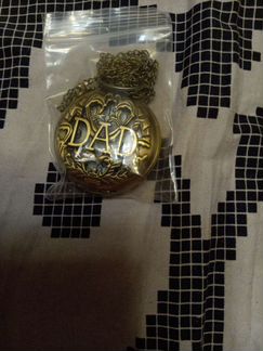 Часы карманные механические с надписью DAD отец