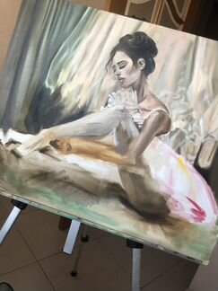 Картина с Балериной в багете со стеклом