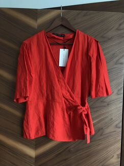 Блуза с запахом zara