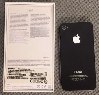 iPhone 4S Black 8Gb рст комплект+стекло и чехол