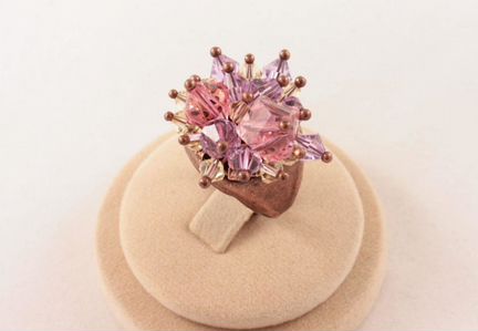 Кольцо Сад самоцветов (кристаллы Сваровски)