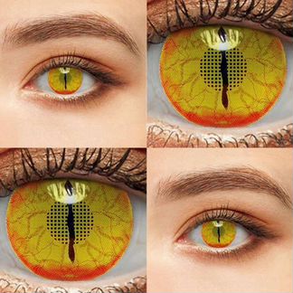 Цветные линзы с вертикальным зрачком