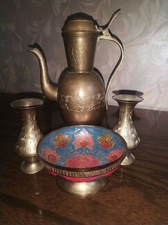 Кофейный набор из латуни Индия