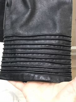 Куртка кожаная чёрная