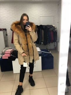 Парка с натуральным мехом
