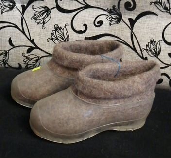 Валенки короткие с калошами