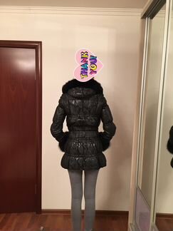 Пуховик кожаный Acasta