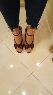 Босоножки Lerre, кожа/замша, состояние новых