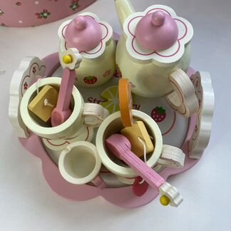 Набор детская деревянная посуда кухня