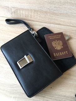 Барсетка визитка из натуральной кожи