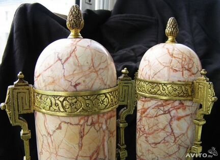 Две каминные вазы Ампир XIX века