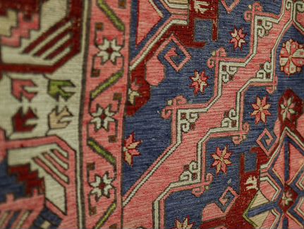 Старинный односторонний безворсовый ковер