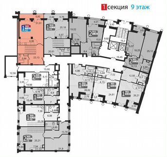 3-к апартаменты, 161.5 м², 9/9 эт.