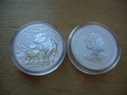 Австралия 50 центов 2021 Год быка Лунный календарь