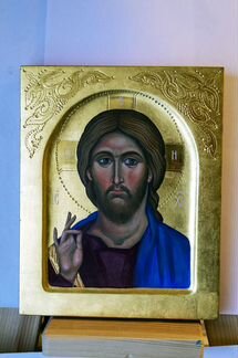 Венчальные иконы (ручная работа, золото, чеканка)