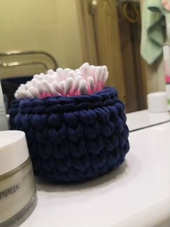 Корзинка из трикотажной пряжи