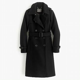 Пальто-тренч из шерсти и кашемира J.Crew