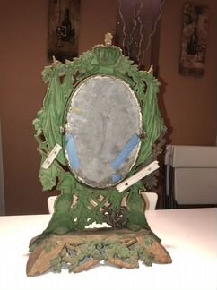 Зеркало старинное настольное