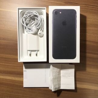 Идеальный iPhone 7 Черный (32 gb, рст, чек, 97)