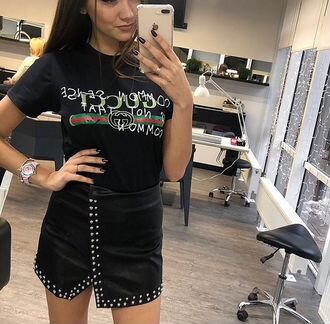 Чёрная Футболка gucci