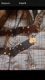 Пуховик с натуральным мехом S