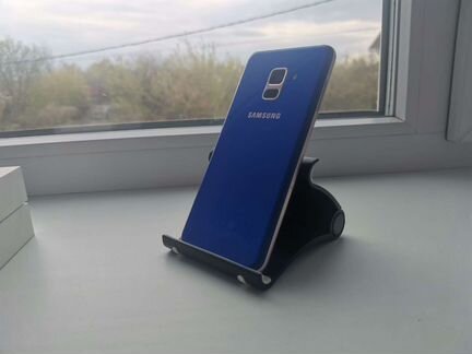 Мобильный телефон бу samsung а8 синий цвет
