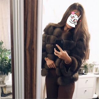 Шуба из финского песца под соболь