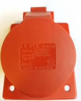 Розетка и вилка 3Р+N+Е 16А/3Ф PCE Австрия