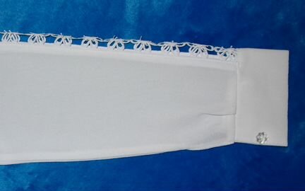 Блузка белая на пуговицах, 122-128 см