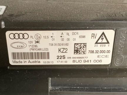 Фара Audi Q3 8U 2013г