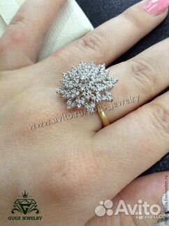 Золотое кольцо с бриллиантами