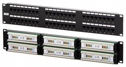 Патч панель Hyperline Cat.5E на 48 портов RJ45