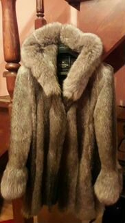 Шуба из нутрии с песцом
