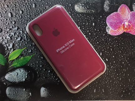 Чехол на iPhone XS Max бордовый