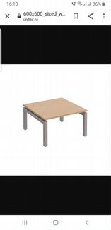 Столик журнальный Reventon новый 80х80х45 zebrano