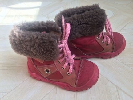 Зимние кожаные ботиночки на меху Тотто 26 размер