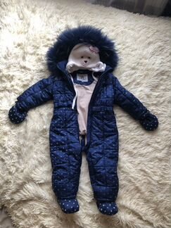 Комбинезон зимний на девочку 12 мес borelli