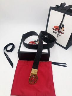 Ремень Gucci GG двусторонний черный